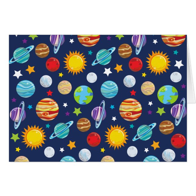 Motif spatial, Planètes, Étoiles, Cosmos, Galaxie (Devant horizontal)