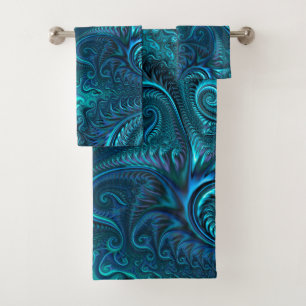 Motif spiral bleu et Turquoise Octopus Tentacles