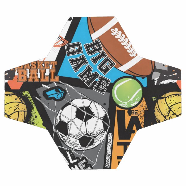 Motif Sportif Avec Ballons (Plat)