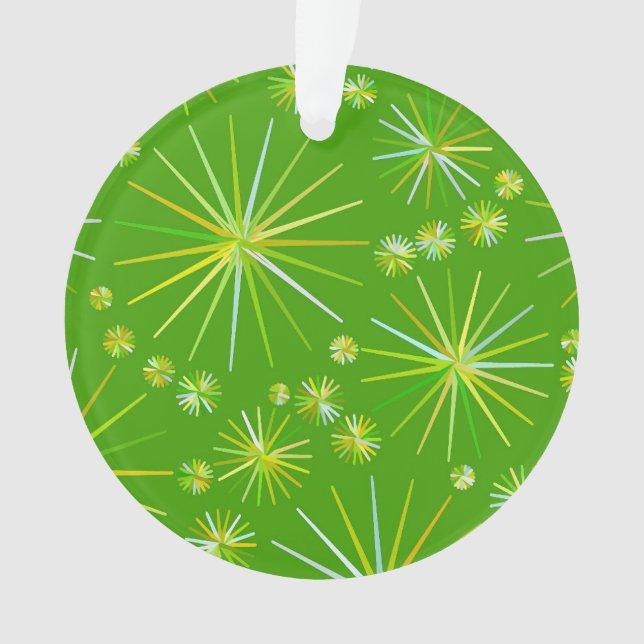 Motif Spoutnik du milieu du siècle, Vert olive (devant)