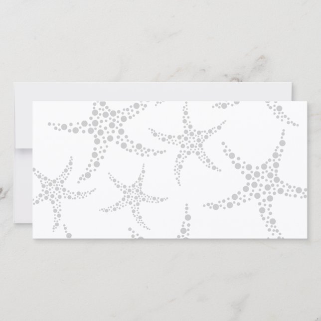 Motif Starfish en gris clair et blanc (Devant)