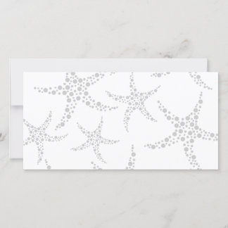 Motif Starfish en gris clair et blanc