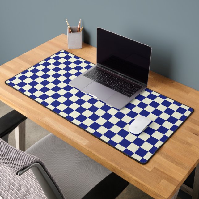 Motif style Carré marine et crème (Bureau 2)