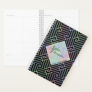 Motif symétrique holographique moderne - Planifica