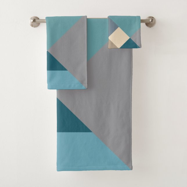 Motif Tangram bleu (En situation)