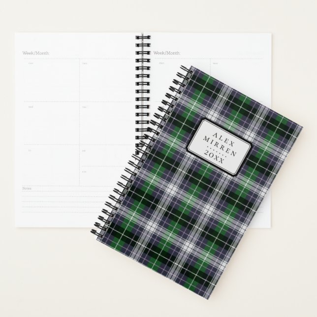 Motif Tartan Marine & Green (Devant avec enveloppe)