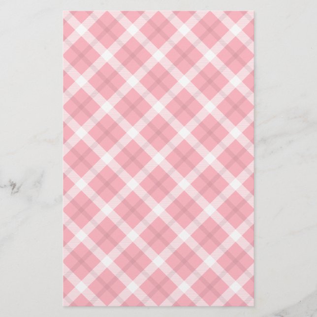 Motif Tartan Rose Et Blanc (Devant)