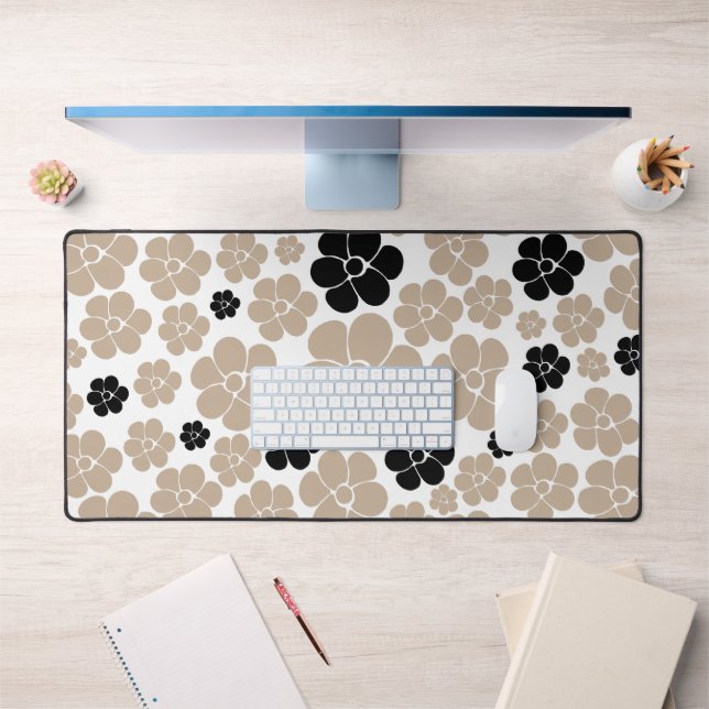 Motif tendance en Taupe, noir et blanc (Bureau 1)