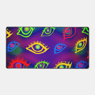 Motif tendance néon coloré yeux