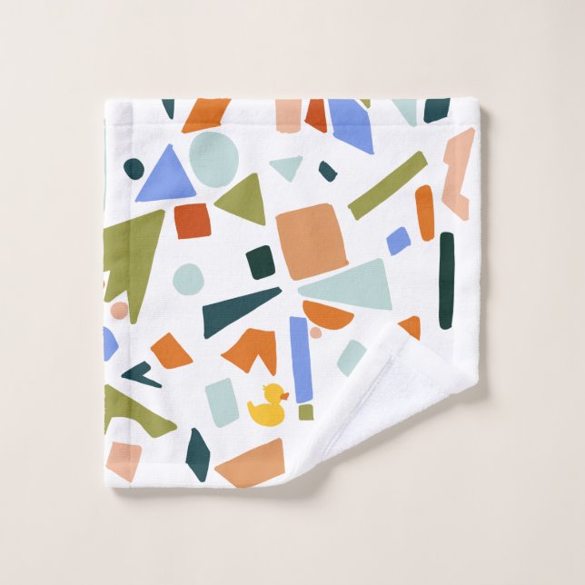 Motif Terrazzo Canard en Caoutchouc (Gant de toilette)