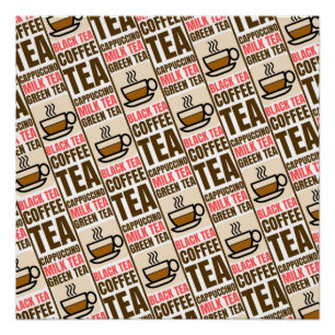 MOTIF THÉ CAFÉ, Poster brillant