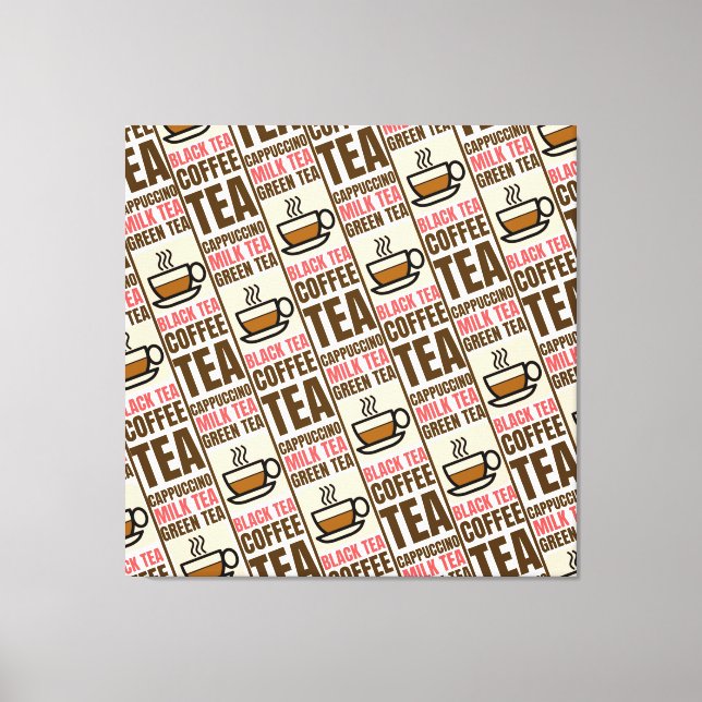 MOTIF THÉ CAFÉ, toile étirée (Recto)