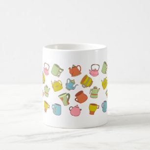 Motif théière et tasse