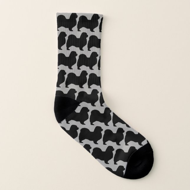 Motif tibétain de silhouettes d'épagneul (Gauche intérieur)