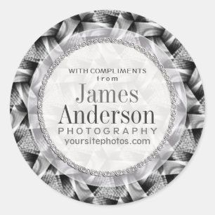 Motif Tissage Argent Autocollant Promotionnel d'En