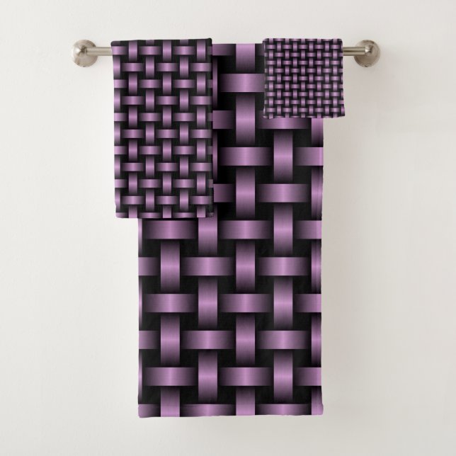 Motif Tissé Noir Violet (En situation)