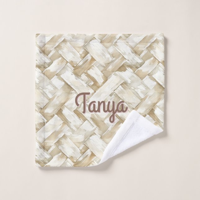 Motif tissé | Se maquiller (Gant de toilette)