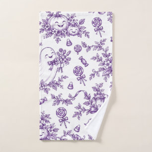 Motif Toile Halloween Violet Vintage Fantômes Mign