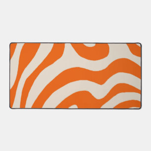 Motif Tourbillon Liquide Orange Rayé Groovy Y2K