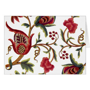 Motif traditionnel de broderie jacobéenne