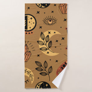 motif transparent avec éléments magiques