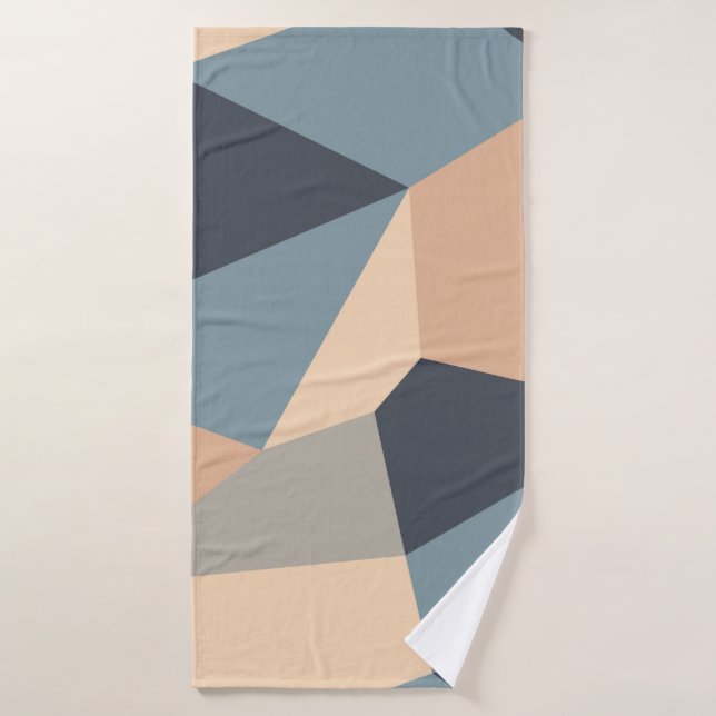 Motif transparent polygonal varié. multicolore (Serviette de bain)