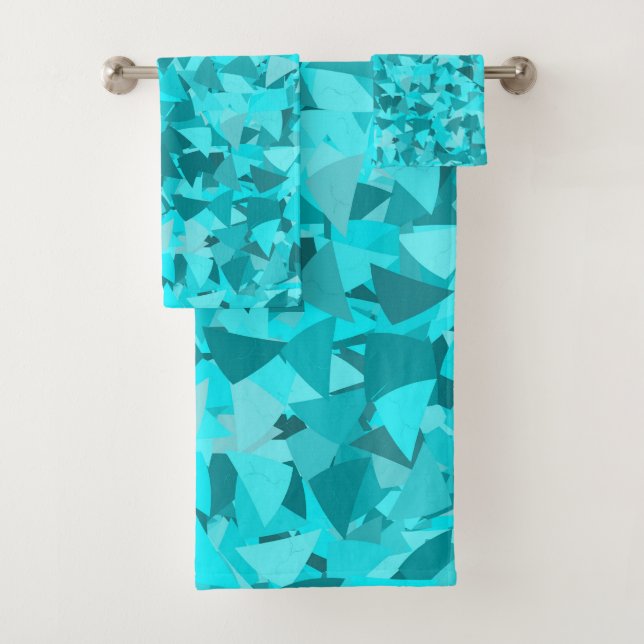 Motif Triangle Bleu Sarcelle (En situation)