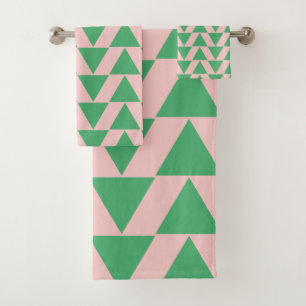 Motif triangle géométrique mignon en rose et vert