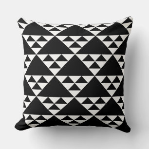 Motif triangle noir et blanc - Oreiller