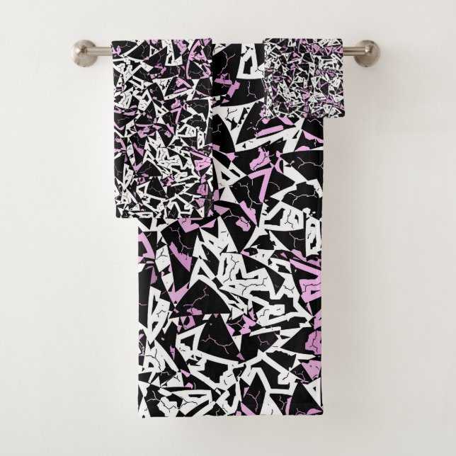 Motif Triangle Noir Violet (En situation)