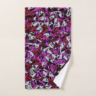 Motif Triangle Rouge Violet