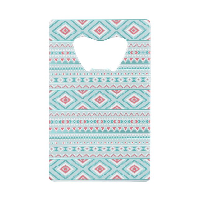 Motif tribal aztèque turquoise et rose (Devant)