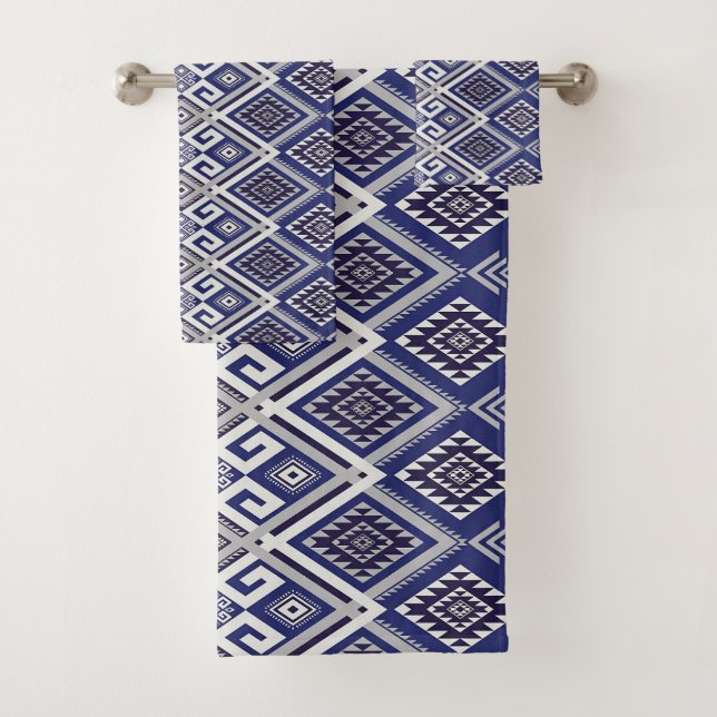 Motif tribal bleu marine de surface (En situation)
