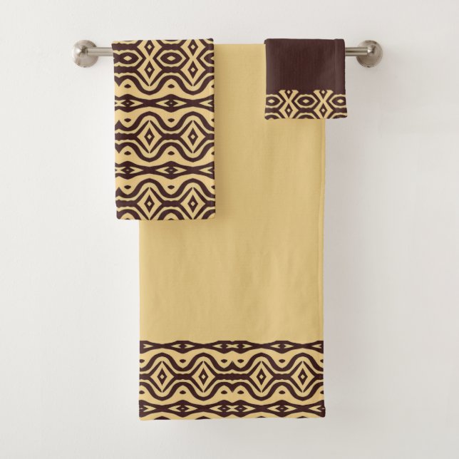 Motif tribal courbe marron (En situation)