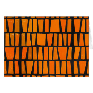 Motif tribal d'Afrique orange et noire