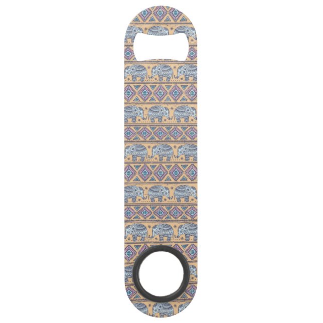 Motif tribal d'éléphant ethnique bleu (Devant)