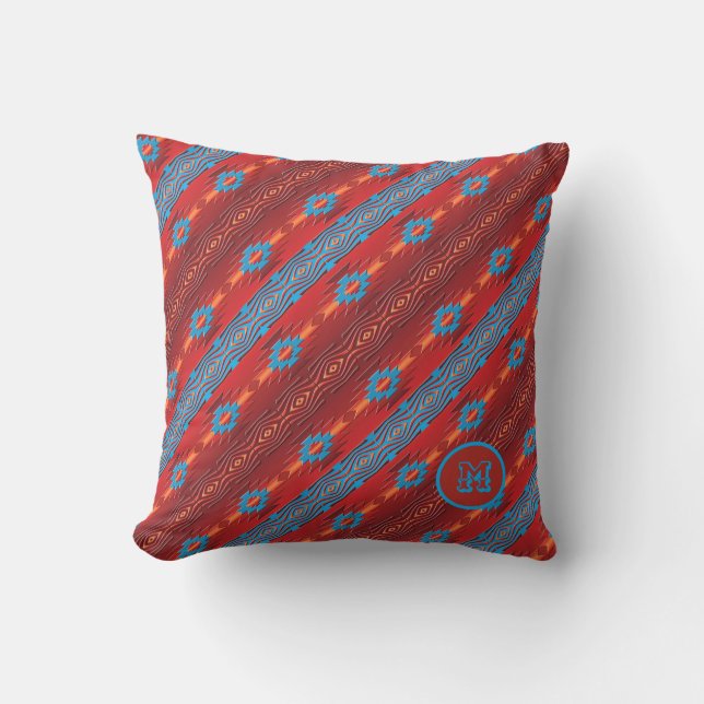 Motif tribal ethnique du sud-ouest. Coussin décora (Recto)