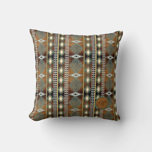Motif tribal ethnique du sud-ouest. Coussin décora (Recto)