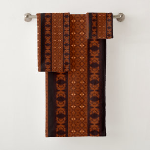 Motif tribal marron et noir