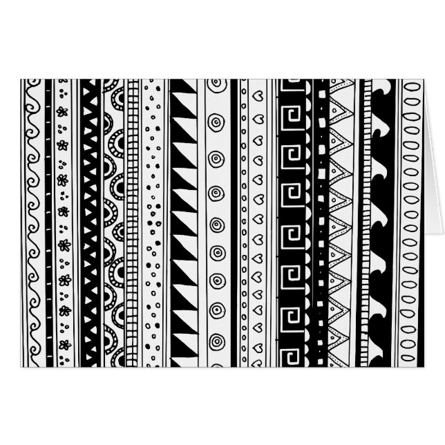 Motif tribal noir et blanc (Devant horizontal)