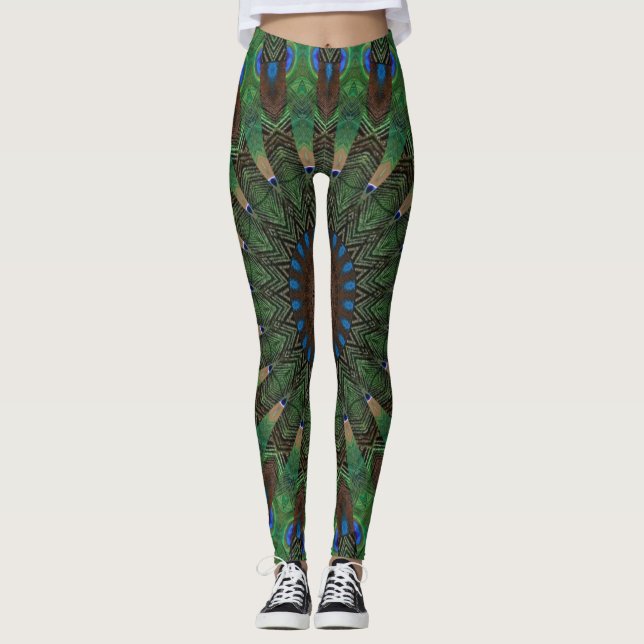 Motif Tribal Yoga Gym Exercice de course Leggings (Devant)