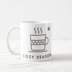 Motif tricot saison douillette Mug Linework