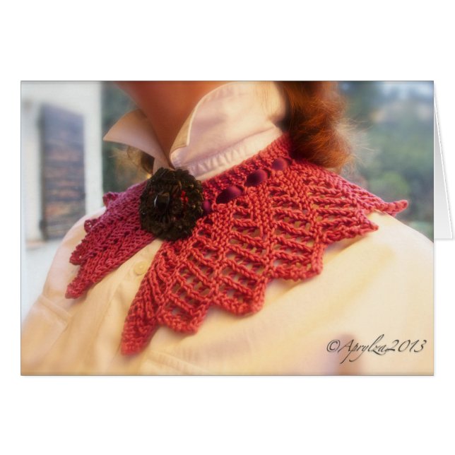 Motif tricoté de collier de dentelle (Devant Horizontal)