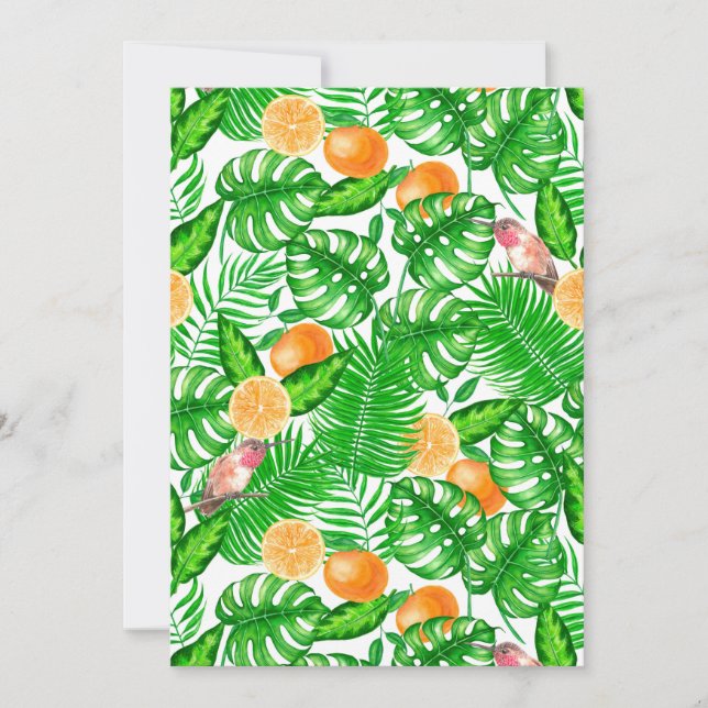 Motif tropical, colibris II (Devant)