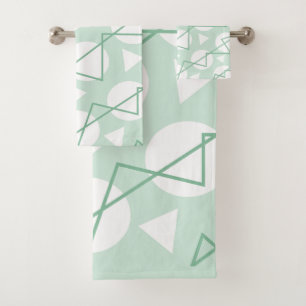 Motif turquoise blanc géométrique Chevron Stripes