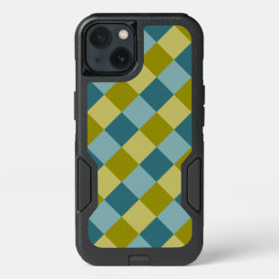 Motif turquoise bleu or jaune