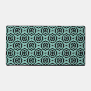 Motif turquoise Fleur Noire sans couture