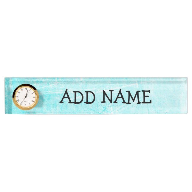 Motif turquoise personnalisé de plaque (Devant)