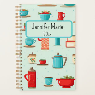 Motif Turquoise vintage de cuisine rouge