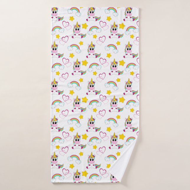 Motif Unicorn (Serviette de bain)